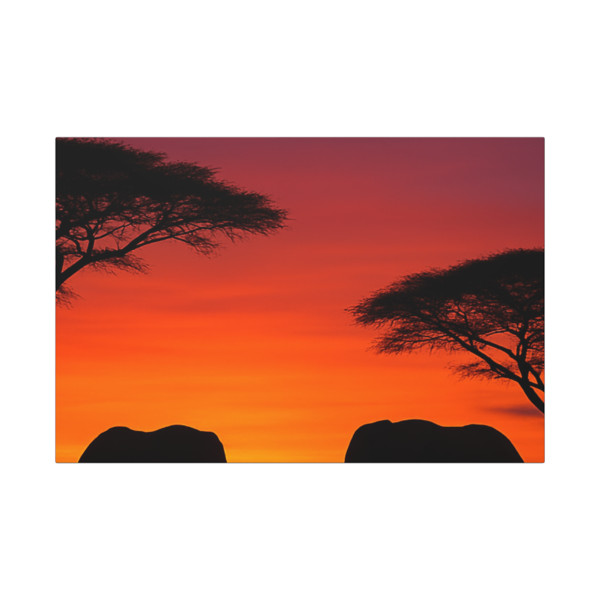 Savanna Sunset Serenade - Canvas Art Wraps, 1.6"