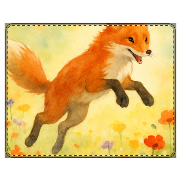 Whimsical Fox Dreams - PU Leather Mouse Mat