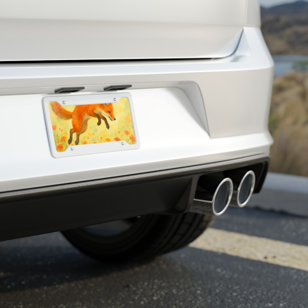 Whimsical Fox Dreams - License Plate