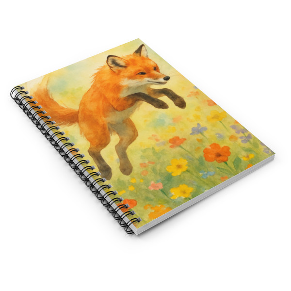 Whimsical Fox Dreams - Spiral Notebook - Ruled Line