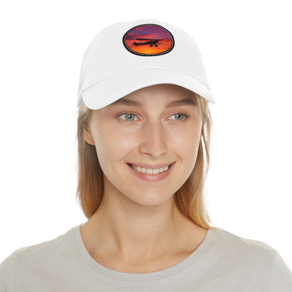 Skyward Journey - Dad Hat with Leather Patch (Round)