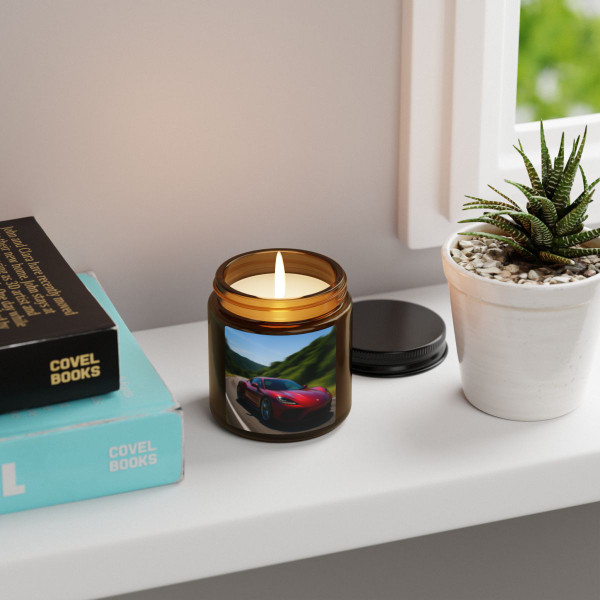Speed Thrill - Scented Soy Candle (Multi-Size, Amber Jar)