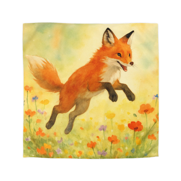 Whimsical Fox Dreams - Microfiber Duvet Cover