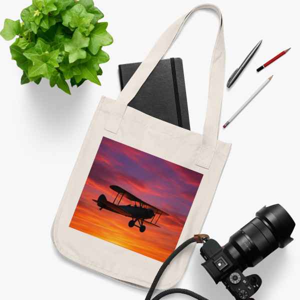 Skyward Journey - Organic Canvas Tote Bag