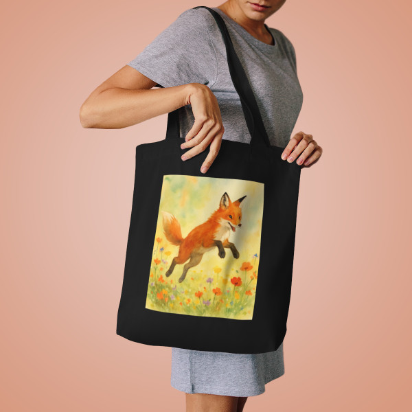 Whimsical Fox Dreams - Cotton Tote Bag
