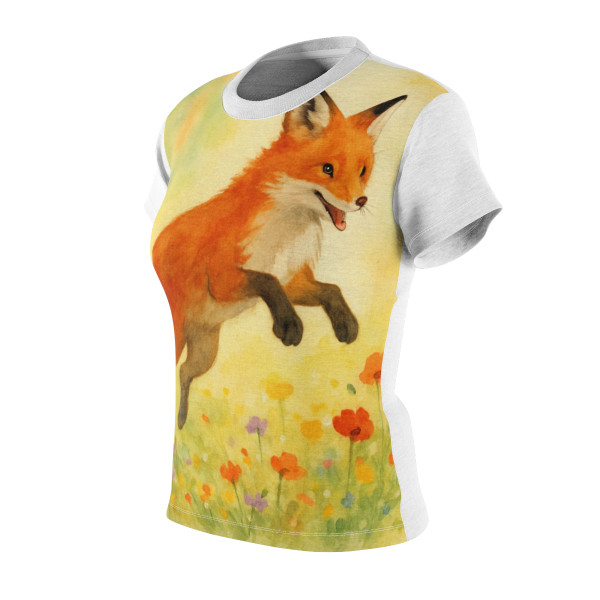 Whimsical Fox Dreams - Women's Cut & Sew Tee (AOP)