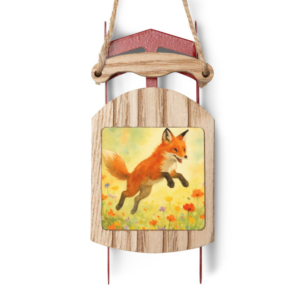 Whimsical Fox Dreams - Sled Ornaments