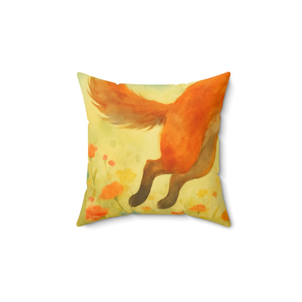 Whimsical Fox Dreams - Spun Polyester Square Pillow
