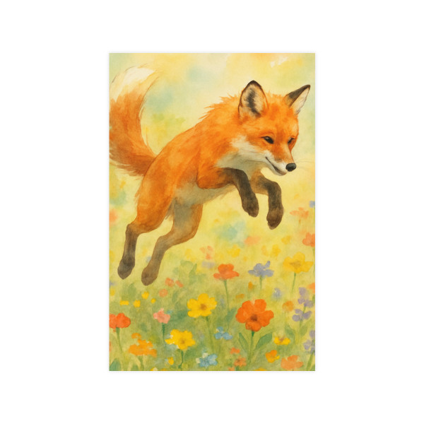 Whimsical Fox Dreams - Vertical and Horizontal Matte Posters