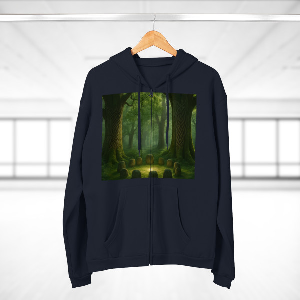 Mystical Celtic Grove - Unisex Hooded Zip Sweatshirt