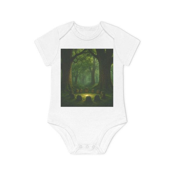 Mystical Celtic Grove - Baby Organic Short Sleeve Bodysuit