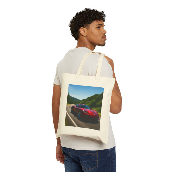 Speed Thrill - Cotton Canvas Tote Bag