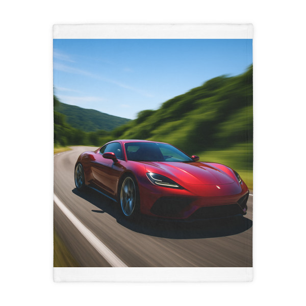 Speed Thrill - Velveteen Microfiber Blanket (Two-sided print)