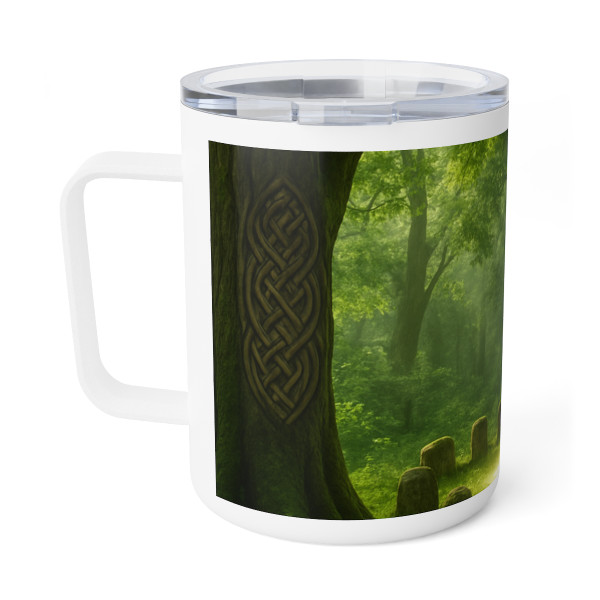 Mystical Celtic Grove - Insulated Coffee Mug, 10oz 