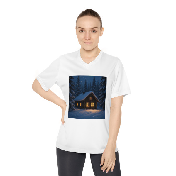 Winter Wonderland Magic - Women's Performance V-Neck T-Shirt