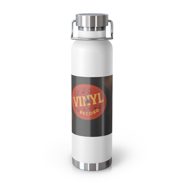 Groovy Vinyl Vibes - Copper Vacuum Insulated Bottle, 22oz