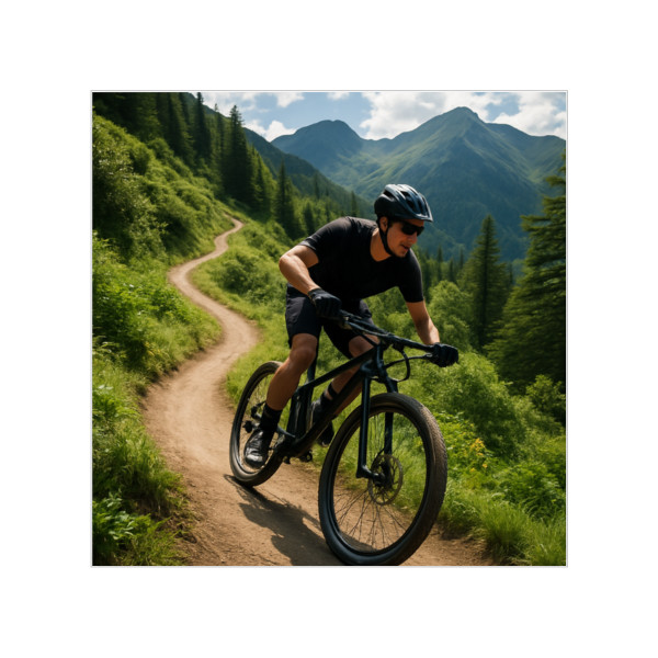 Pedal Power Journey - Transparent Outdoor Stickers, Square, 1pc