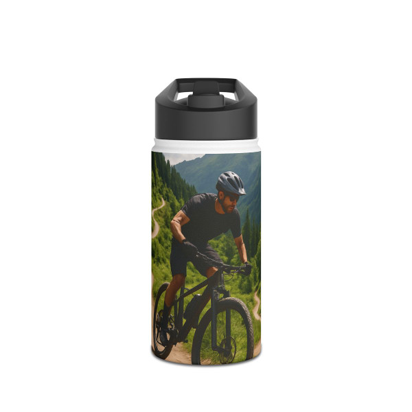 Pedal Power Journey - Stainless Steel Water Bottle, Standard Lid