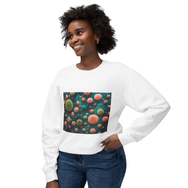 Microbial Galaxy - Unisex Lightweight Crewneck Sweatshirt