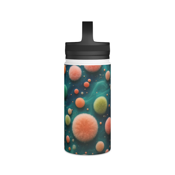 Microbial Galaxy - Stainless Steel Water Bottle, Handle Lid