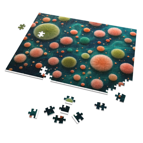 Microbial Galaxy - Jigsaw Puzzle with Tin