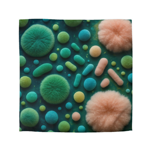 Microbial Galaxy - Microfiber Duvet Cover