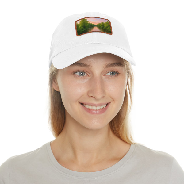Nature's Grateful Embrace - Dad Hat with Leather Patch (Rectangle)