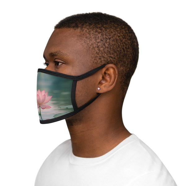 Serene Lotus Bliss - Mixed-Fabric Face Mask