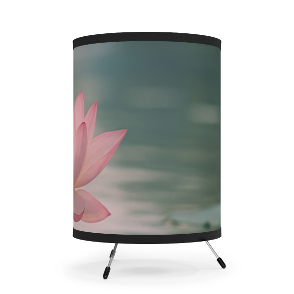 Serene Lotus Bliss - Tripod Lamp with High-Res Printed Shade, US\CA plug