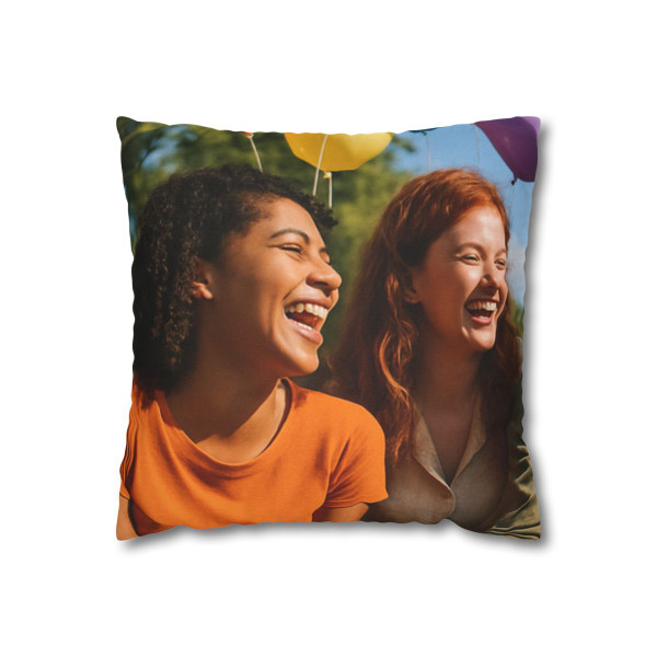 Joyful Connections - Spun Polyester Square Pillowcase