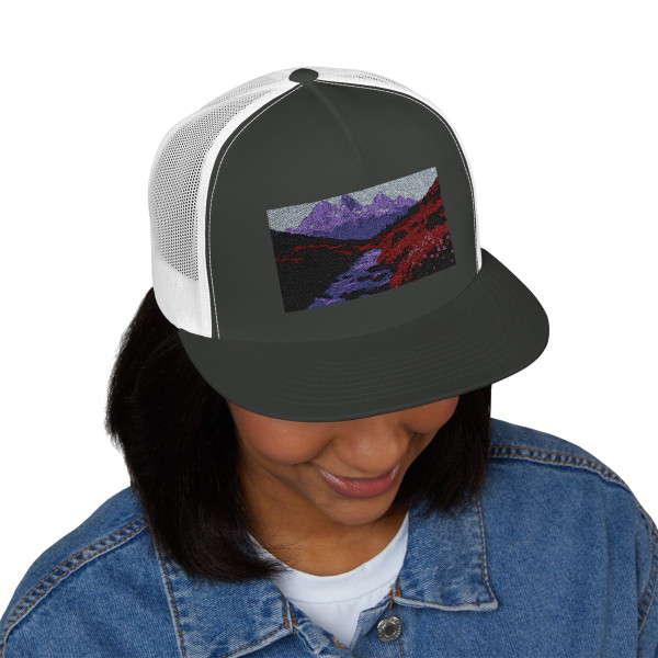 Serene Mountain Retreat - 5 Panel Trucker Cap (Embroidery)