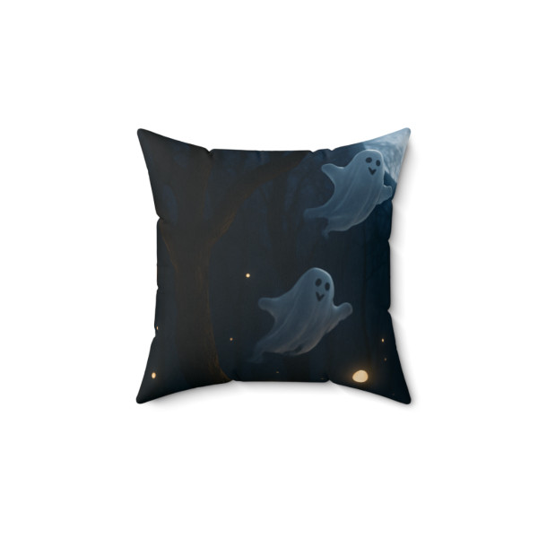 Spooky Forest Night - Spun Polyester Square Pillow