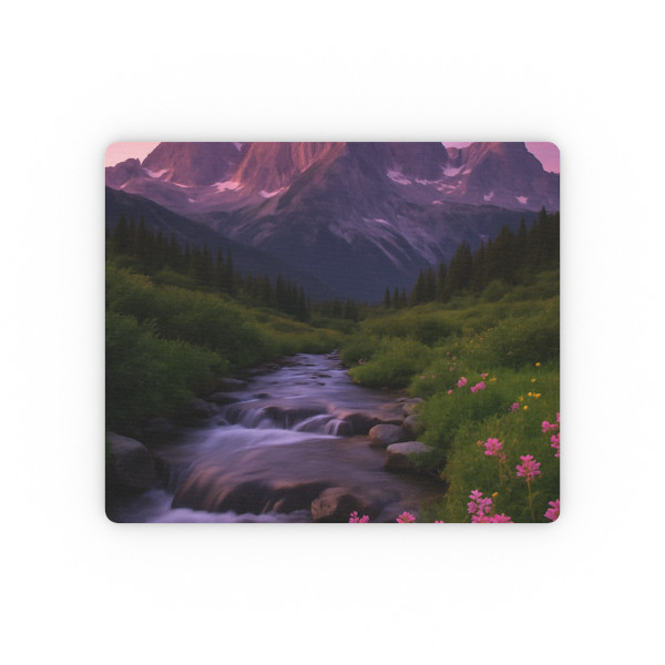 Serene Mountain Retreat - Rectangular Mouse Pad