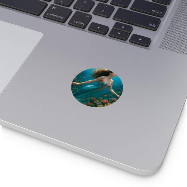 Ethereal Ocean Dance - Round Vinyl Stickers