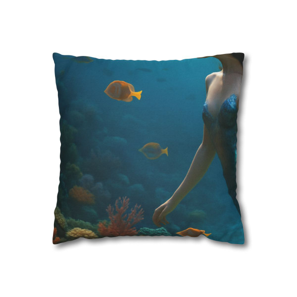Ethereal Ocean Dance - Spun Polyester Square Pillowcase