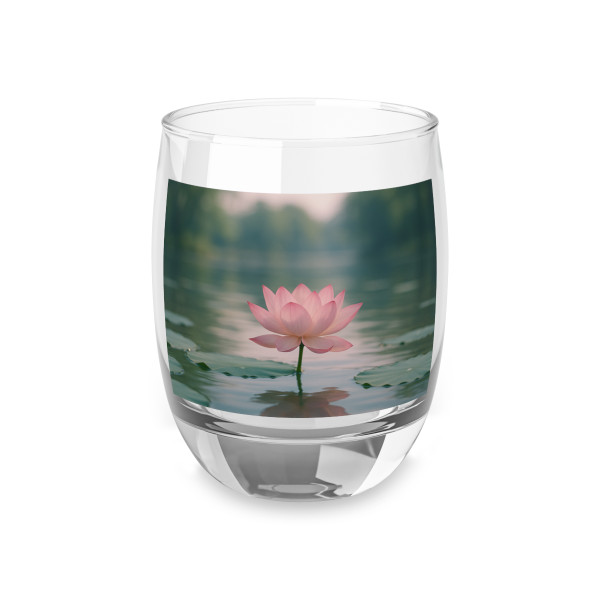 Serene Lotus Bliss - Whiskey Glass