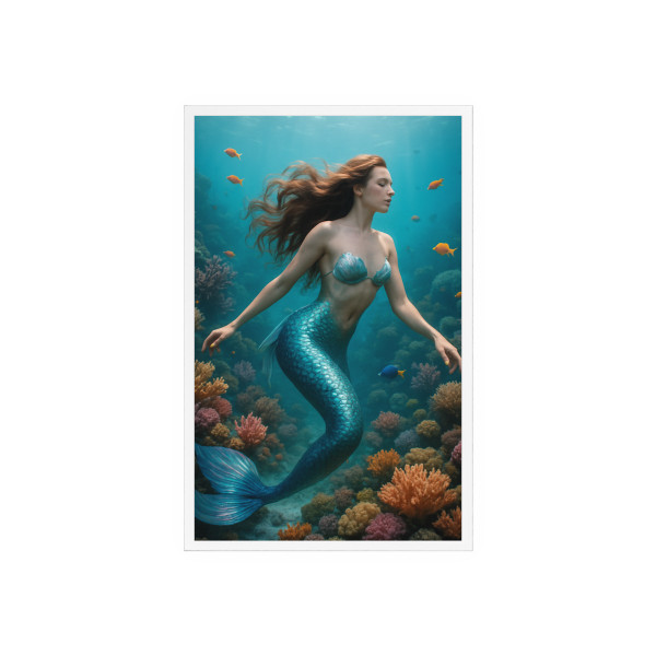 Ethereal Ocean Dance - Acrylic Sign with Wooden Stand