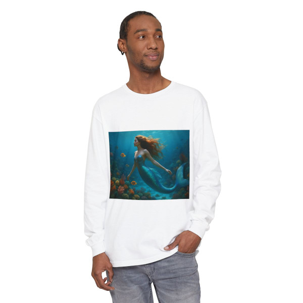 Ethereal Ocean Dance - Unisex Garment-dyed Long Sleeve T-Shirt