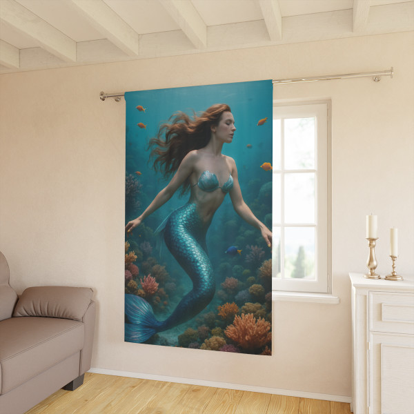 Ethereal Ocean Dance - Window Curtains (1 Piece)