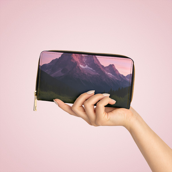 Serene Mountain Retreat - Zipper Wallet