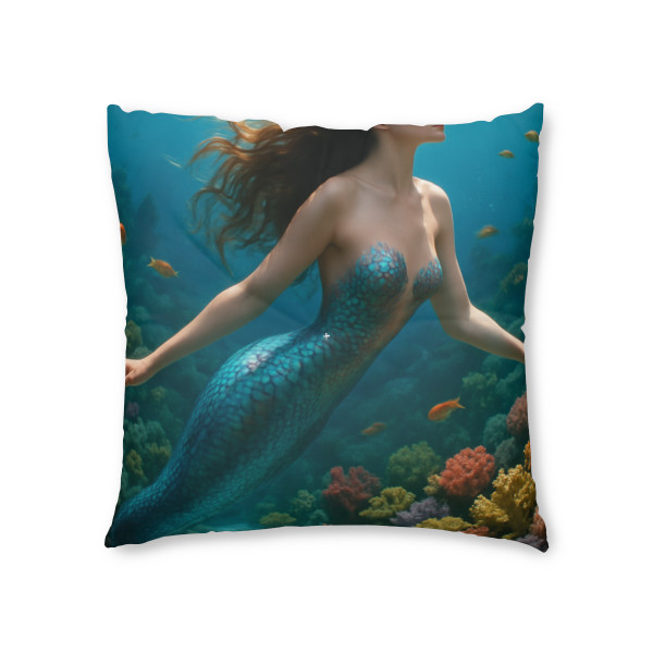 Ethereal Ocean Dance - Tufted Floor Pillow, Square