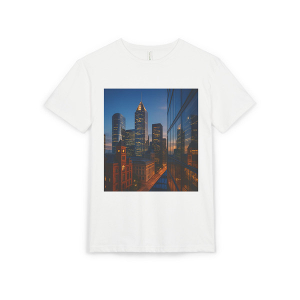 Metropolitan Reflections - Unisex Sueded T-Shirt
