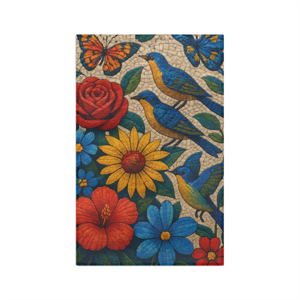 Nature's Mosaic Symphony - Microfiber Tea Towel