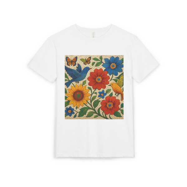 Nature's Mosaic Symphony - Unisex Sueded T-Shirt