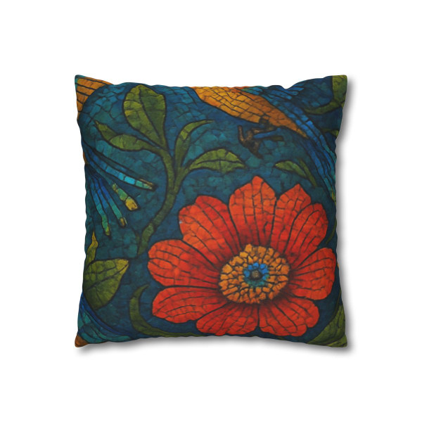 Nature's Mosaic Symphony - Spun Polyester Square Pillowcase