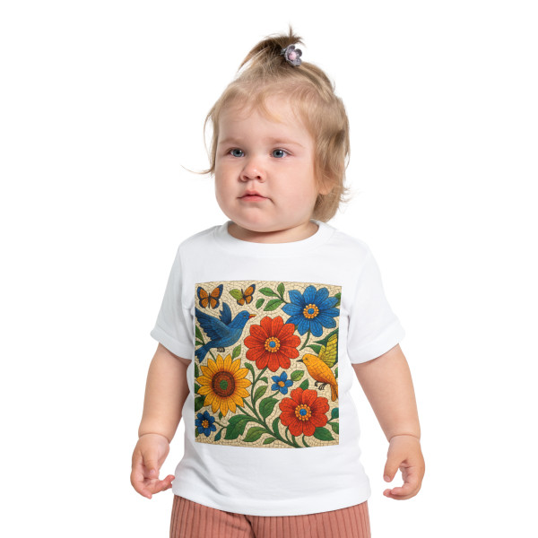 Nature's Mosaic Symphony - Baby Short Sleeve T-Shirt