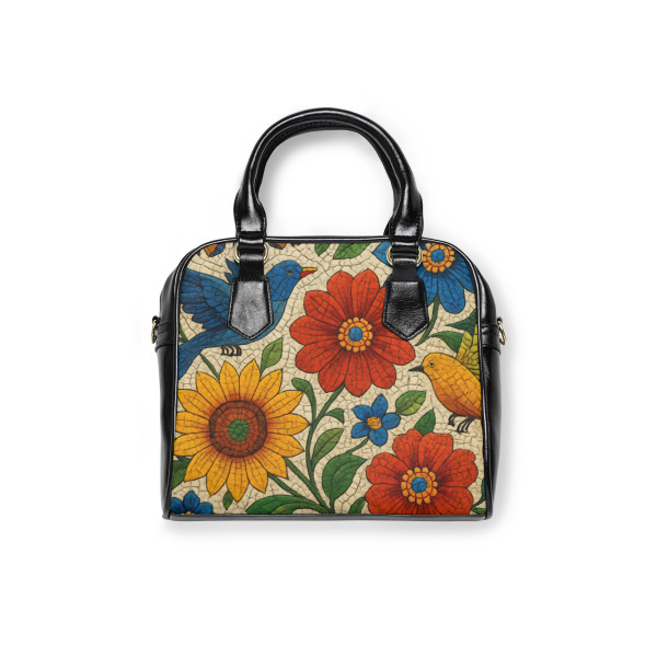 Nature's Mosaic Symphony - Shoulder Handbag