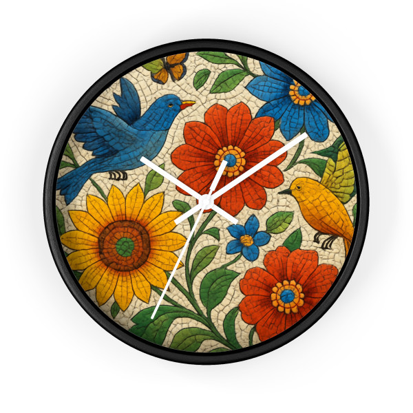 Nature's Mosaic Symphony - Wall Clock