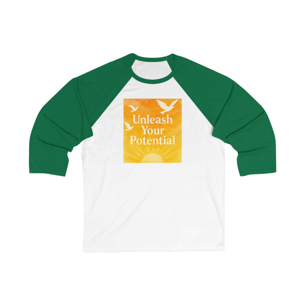 Unleash Your Potential - Unisex 3\4 Sleeve Baseball Tee