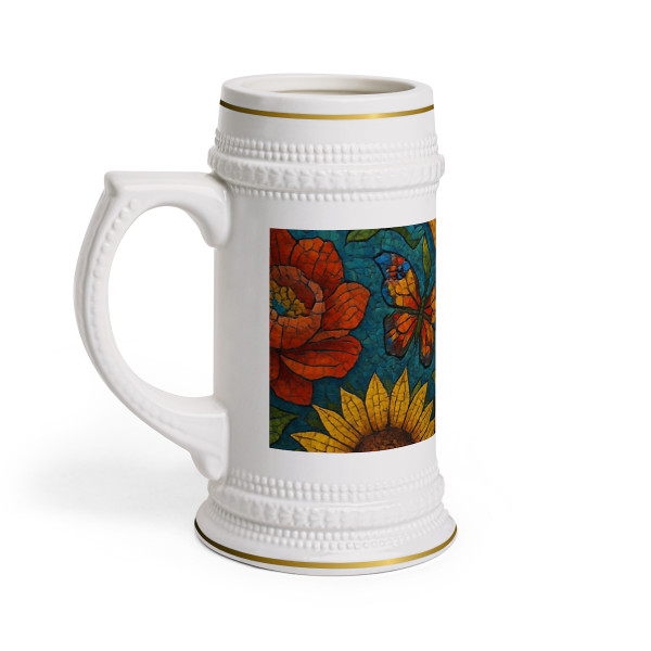 Nature's Mosaic Symphony - Beer Stein Mug